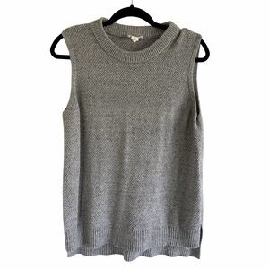 Loft Outlet Lounge Sleeveless Knit Tank Top Vest - Gray